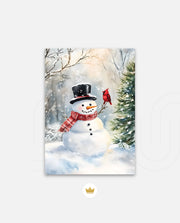 Snowman and Cardinal