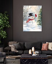 Snowman and Cardinal