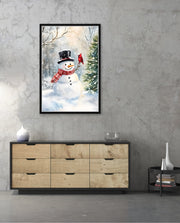 Snowman and Cardinal