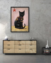 Festive Black Cat