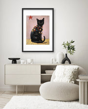 Festive Black Cat