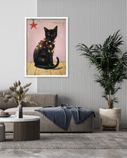 Festive Black Cat
