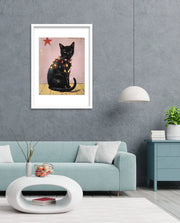 Festive Black Cat