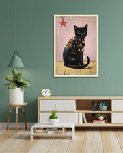 Festive Black Cat