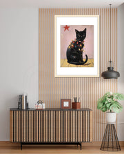 Festive Black Cat