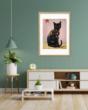 Festive Black Cat