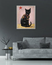 Festive Black Cat