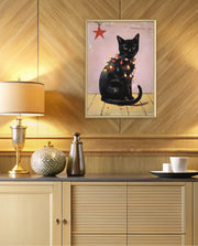 Festive Black Cat
