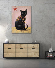 Festive Black Cat