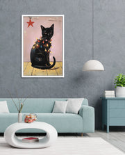 Festive Black Cat