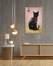 Festive Black Cat