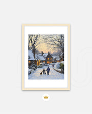 Snowy Village Evening