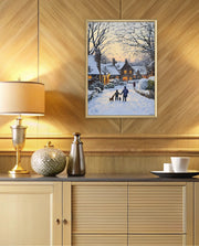 Snowy Village Evening