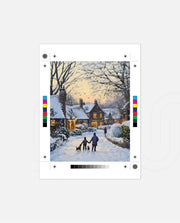 Snowy Village Evening