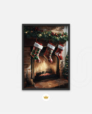 Cozy Fireplace Stockings