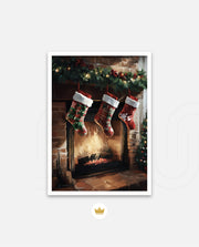 Cozy Fireplace Stockings