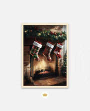 Cozy Fireplace Stockings