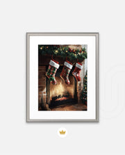 Cozy Fireplace Stockings