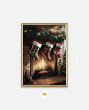 Cozy Fireplace Stockings