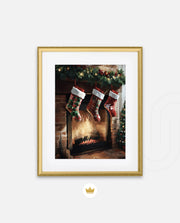 Cozy Fireplace Stockings