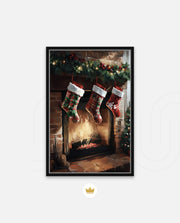 Cozy Fireplace Stockings