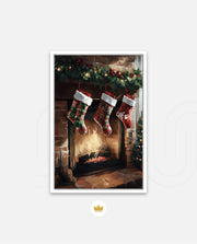Cozy Fireplace Stockings
