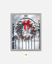 Snowy Holiday Wreath