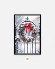 Snowy Holiday Wreath