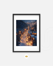 Snowfall Town Lights