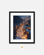 Snowfall Town Lights