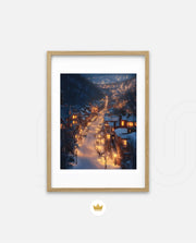 Snowfall Town Lights