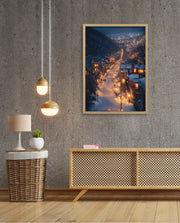 Snowfall Town Lights