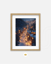Snowfall Town Lights