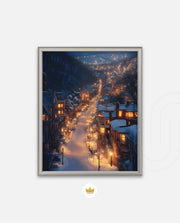 Snowfall Town Lights