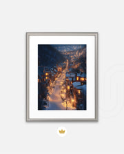Snowfall Town Lights