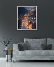 Snowfall Town Lights