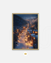 Snowfall Town Lights