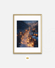 Snowfall Town Lights