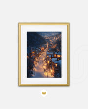 Snowfall Town Lights
