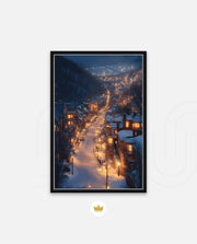 Snowfall Town Lights