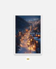 Snowfall Town Lights