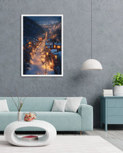Snowfall Town Lights