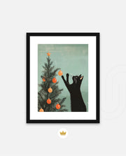 Curious Christmas Cat