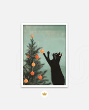 Curious Christmas Cat