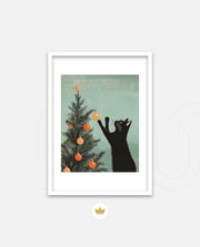 Curious Christmas Cat