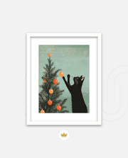Curious Christmas Cat