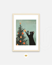 Curious Christmas Cat