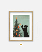 Curious Christmas Cat