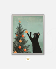 Curious Christmas Cat