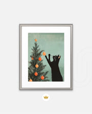 Curious Christmas Cat